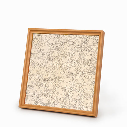 Monstermos - Träpussel med målarbilder