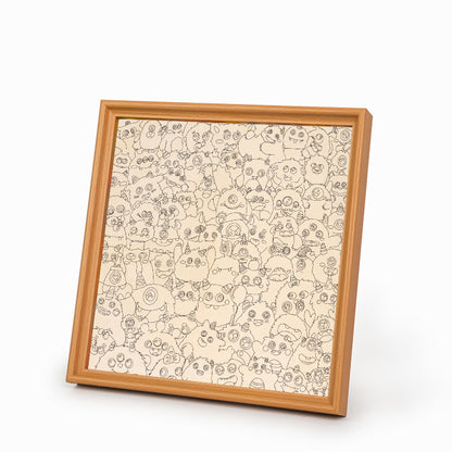 liten monster - Träpussel