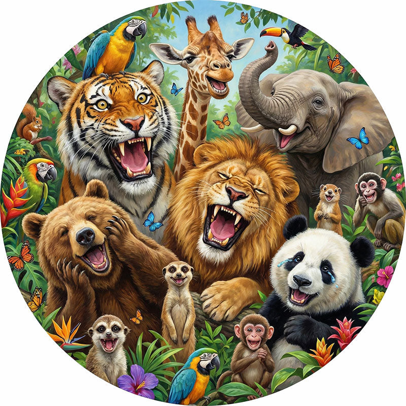 Vilda djur firande träpussel