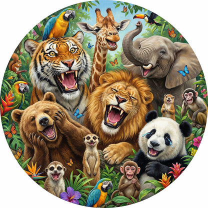 Vilda djur firande träpussel