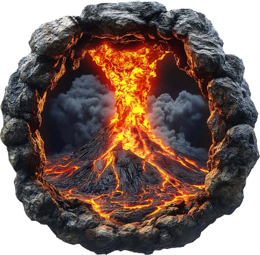 3D-träpussel: Vulkanutbrott