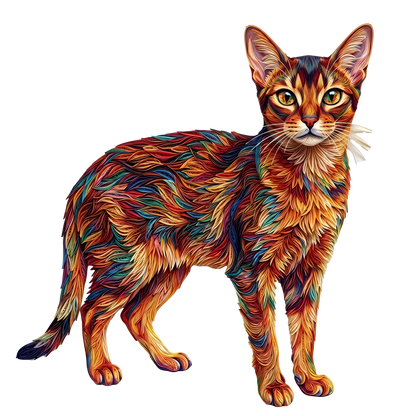Färgglad Abstrakt Katt