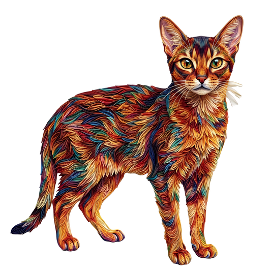 Färgglad Abstrakt Katt