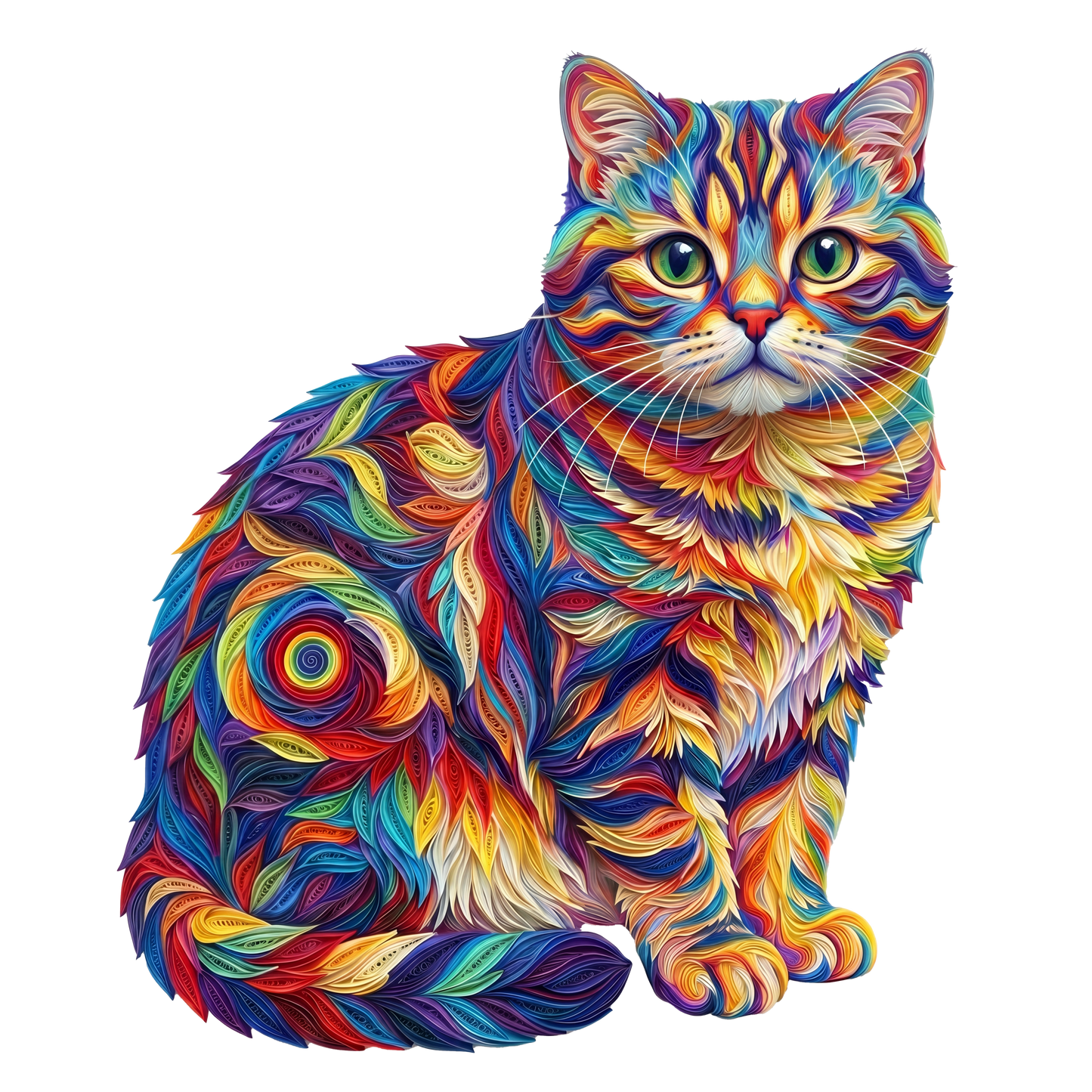 Färgglad Katt