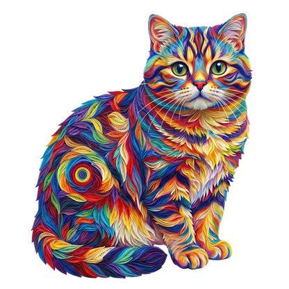 Färgglad Katt