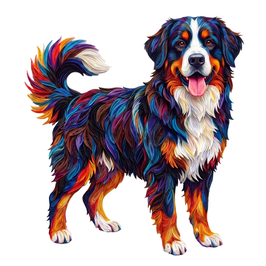 Livfull Färgglad Hund