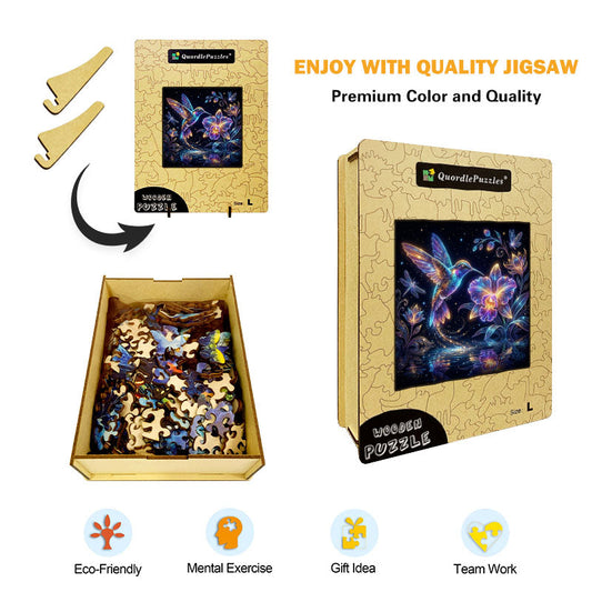Lysande Kolibri Dröm Träpussel
