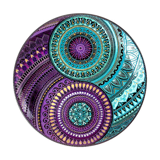 Ringformat pussel i cyan