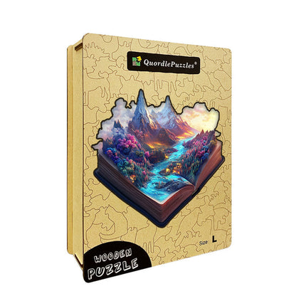 3D träpussel av magiska bergets bok